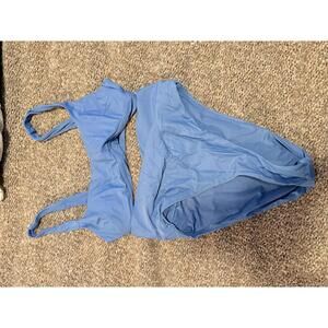 Aerie Light Blue Scoop Neck Bikini Set Size S/M